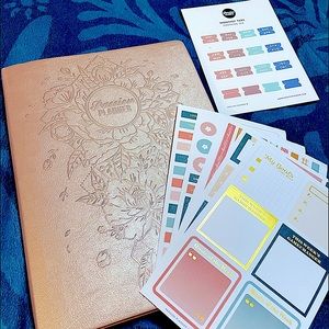 Undated Passion Planner w/ stickers & monthly tabs *rose gold*